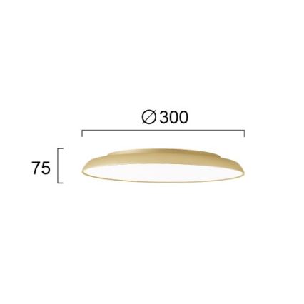 LED Stropní svítidlo ART LED/21W/230V zlatá