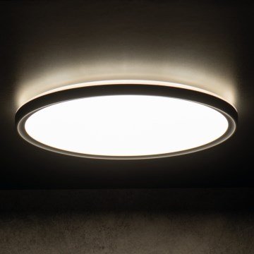 LED Stropní svítidlo AZPO LED/18,5W/230V 3000/4000/6000K pr. 29 cm IP54 černá