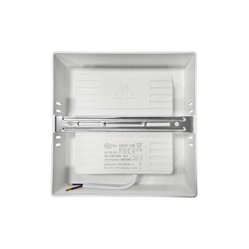 LED Stropní svítidlo BLOCK LED/12W/230V 4000K 16,7x16,7 cm bílá