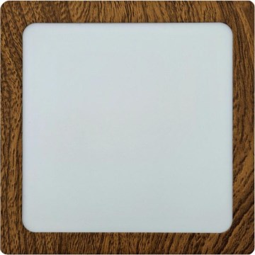 LED Stropní svítidlo BLOCK LED/12W/230V 4200K 16,3x16,3 cm hnědá
