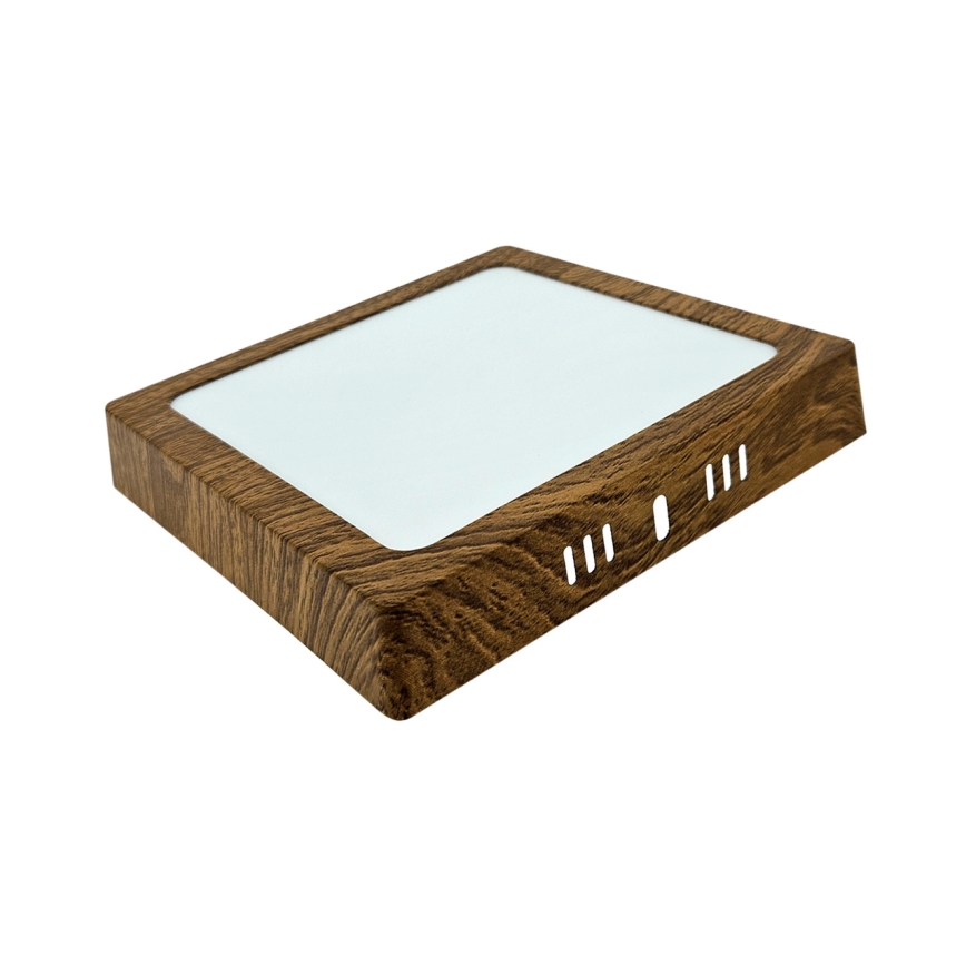 LED Stropní svítidlo BLOCK LED/12W/230V 4200K 16,3x16,3 cm hnědá
