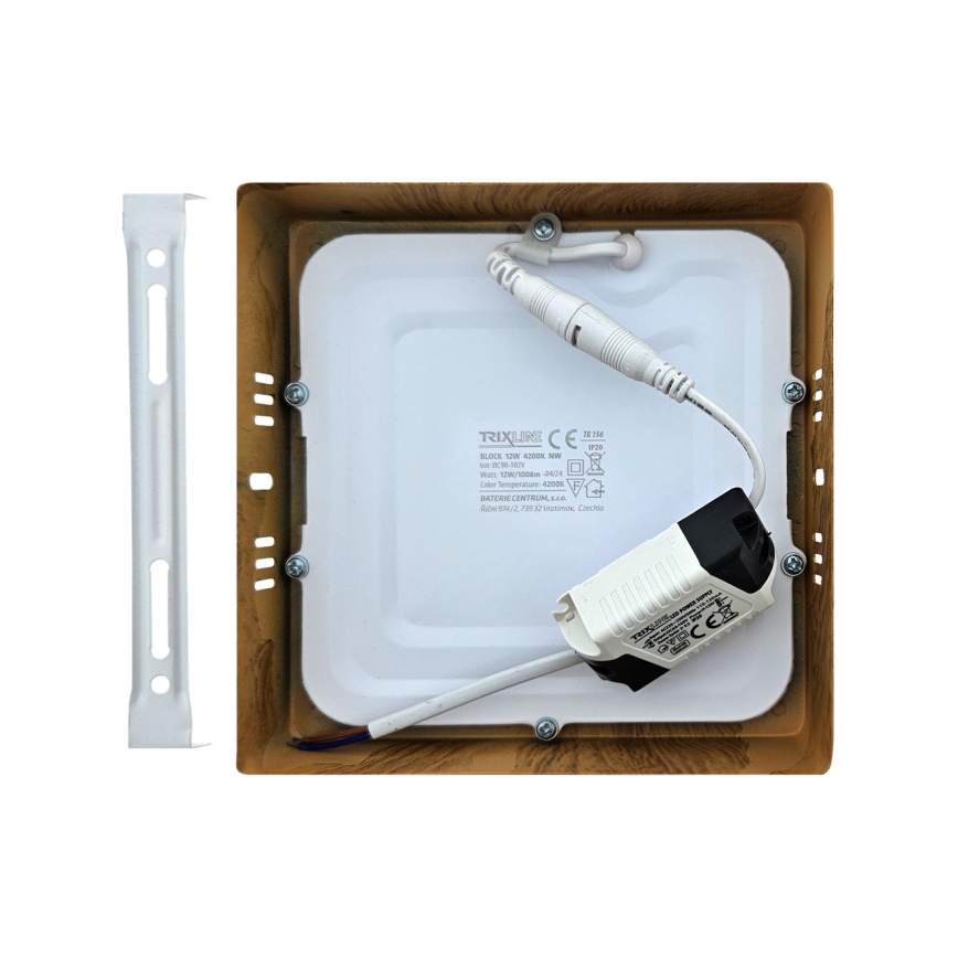 LED Stropní svítidlo BLOCK LED/12W/230V 4200K 16,3x16,3 cm hnědá