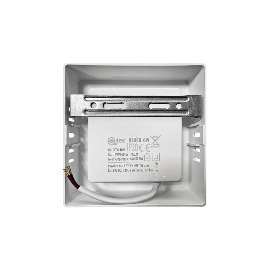 LED Stropní svítidlo BLOCK LED/6W/230V 4000K 12x12 cm bílá