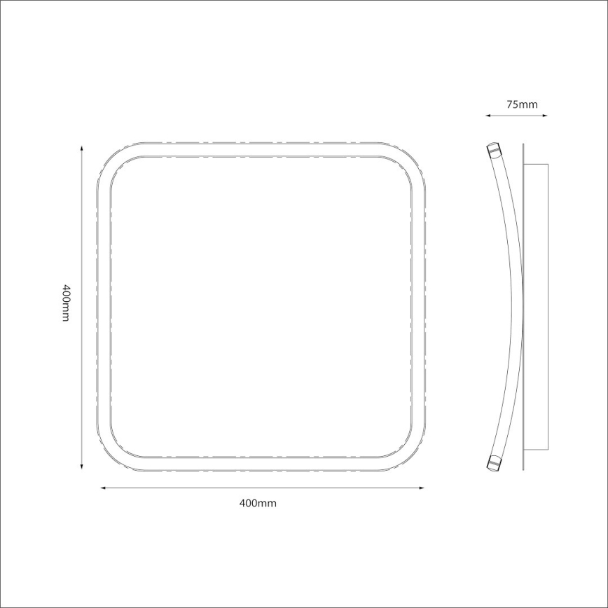LED Stropní svítidlo CALI LED/30W/230V 40x40 cm černá