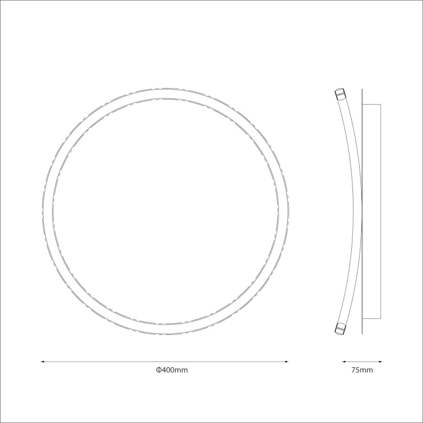 LED Stropní svítidlo CALI LED/30W/230V pr. 40 cm černá