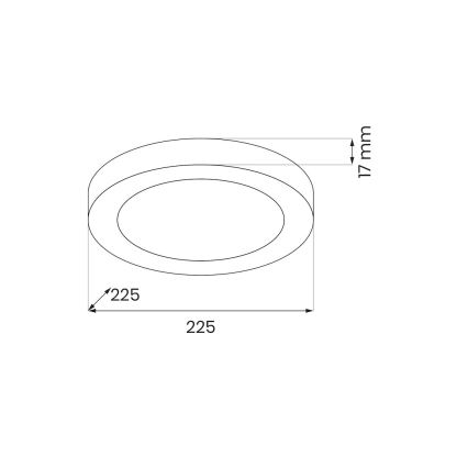 LED Stropní svítidlo EVORA LED/18W/230V 3000/4000/6000K pr. 22,5 cm černá