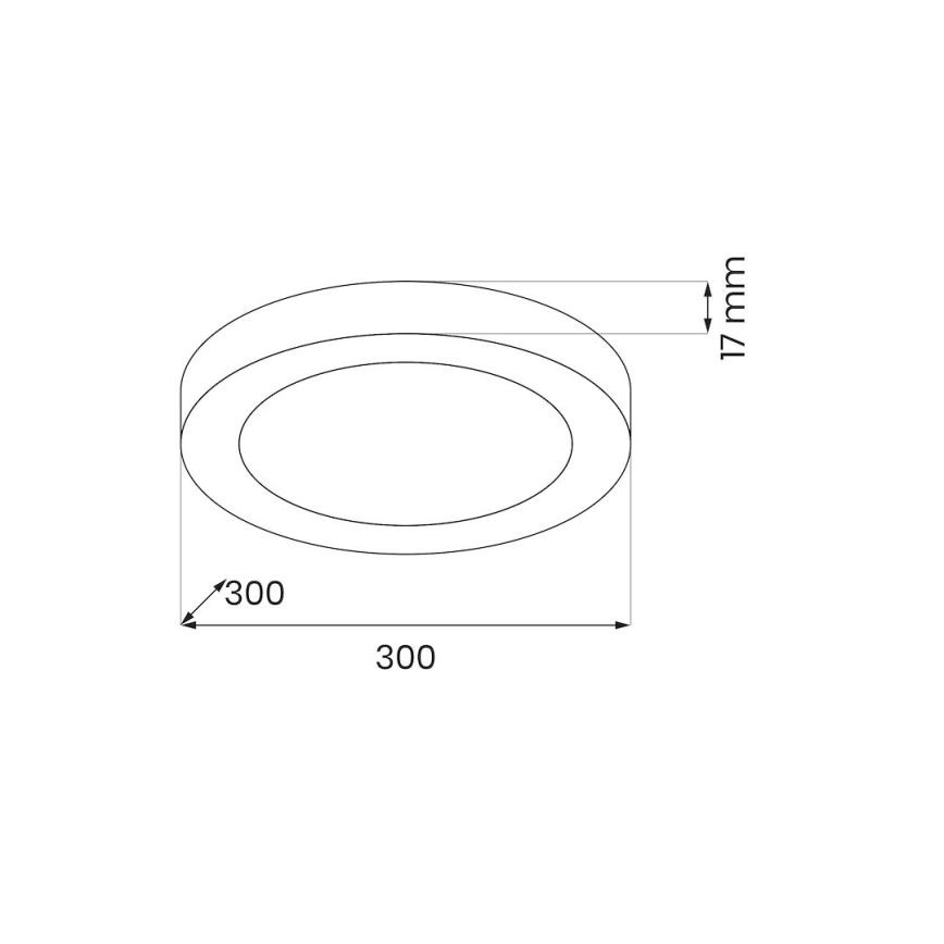 LED Stropní svítidlo EVORA LED/24W/230V 3000/4000/6000K pr. 30 cm černá