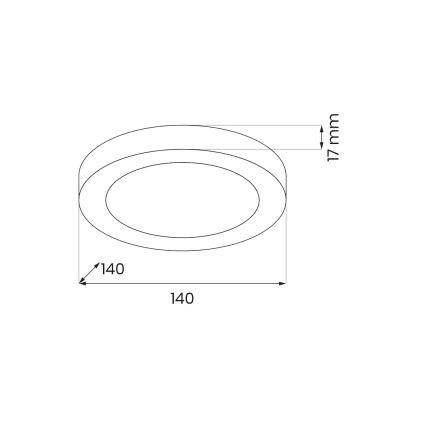 LED Stropní svítidlo EVORA LED/6W/230V 3000/4000/6000K pr. 14 cm bílá