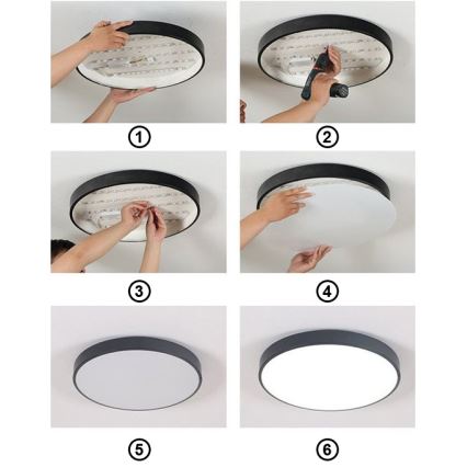 LED Stropní svítidlo FELIZ LED/30W/230V 4000K pr. 30 cm černá