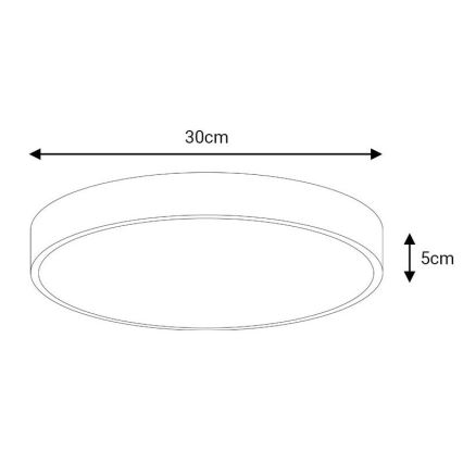 LED Stropní svítidlo FELIZ LED/30W/230V 4000K pr. 30 cm černá