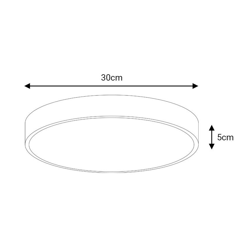 LED Stropní svítidlo FELIZ LED/30W/230V 4000K pr. 30 cm černá