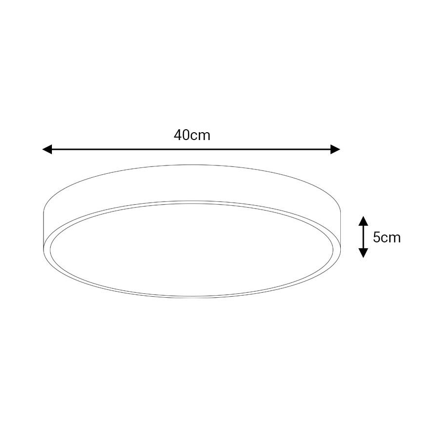 LED Stropní svítidlo FELIZ LED/40W/230V 4000K pr. 40 cm černá