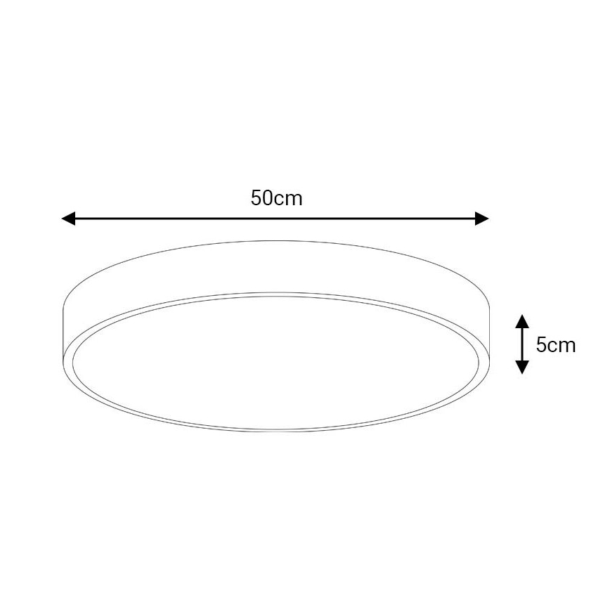 LED Stropní svítidlo FELIZ LED/50W/230V 4000K pr. 50 cm černá