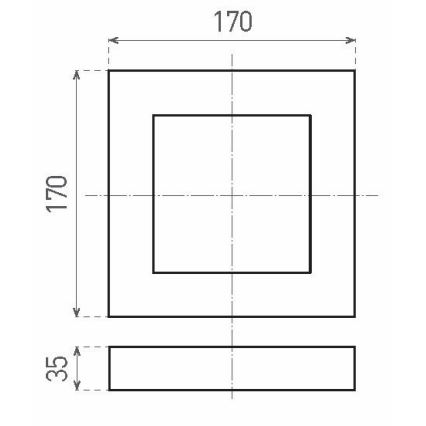 LED Stropní svítidlo FENIX LED/12W/230V 2800K 17 cm