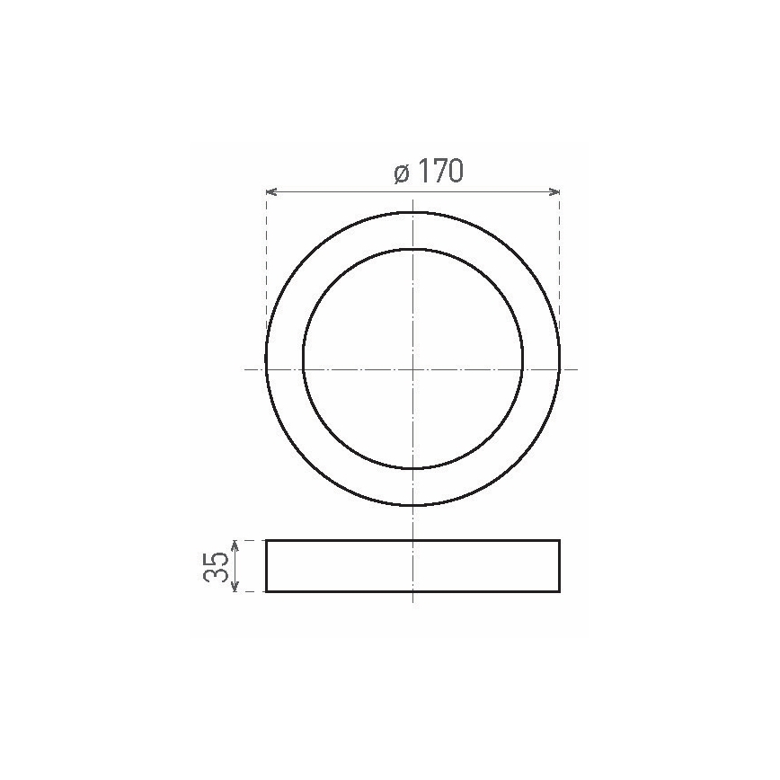 LED Stropní svítidlo FENIX LED/12W/230V 3800K pr. 17 cm
