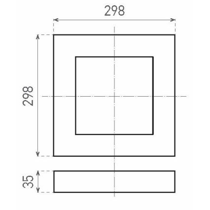 LED Stropní svítidlo FENIX LED/24W/230V 2800K 29,8 cm