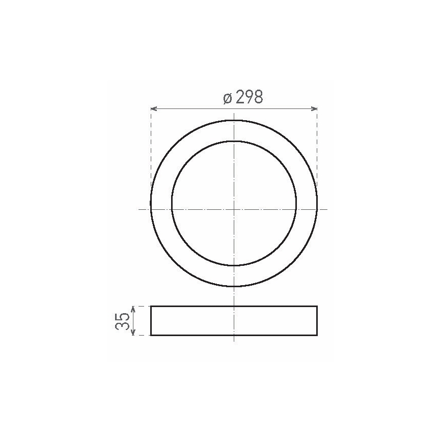 LED Stropní svítidlo FENIX LED/24W/230V 2800K pr. 29,8 cm