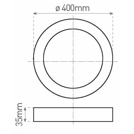 LED Stropní svítidlo FENIX LED/32W/230V 3800K pr. 40 cm