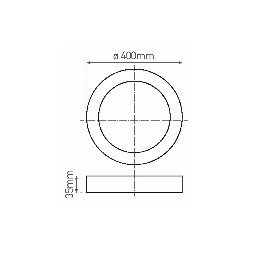 LED Stropní svítidlo FENIX LED/32W/230V 3800K pr. 40 cm sněhově bílá