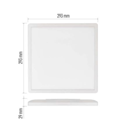 LED Stropní svítidlo FLORI LED/18W/230V 4000K bílá 29x29 cm