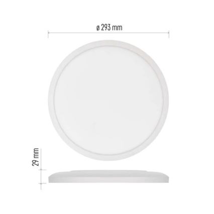 LED Stropní svítidlo FLORI LED/18W/230V 4000K bílá pr. 29 cm