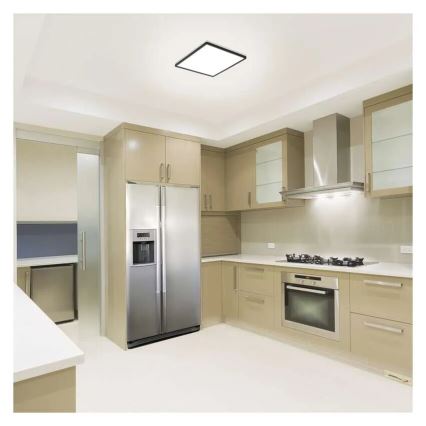 LED Stropní svítidlo FLORI LED/18W/230V 4000K černá 29x29 cm