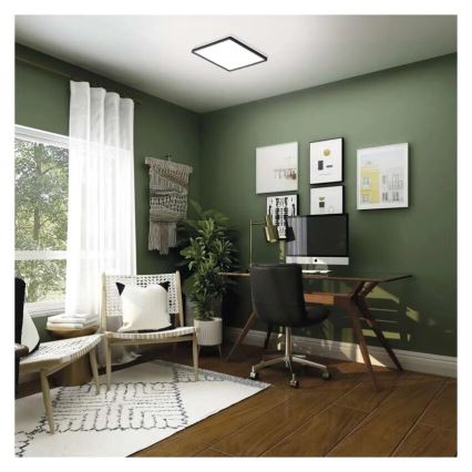 LED Stropní svítidlo FLORI LED/22W/230V 4000K černá 42x42 cm