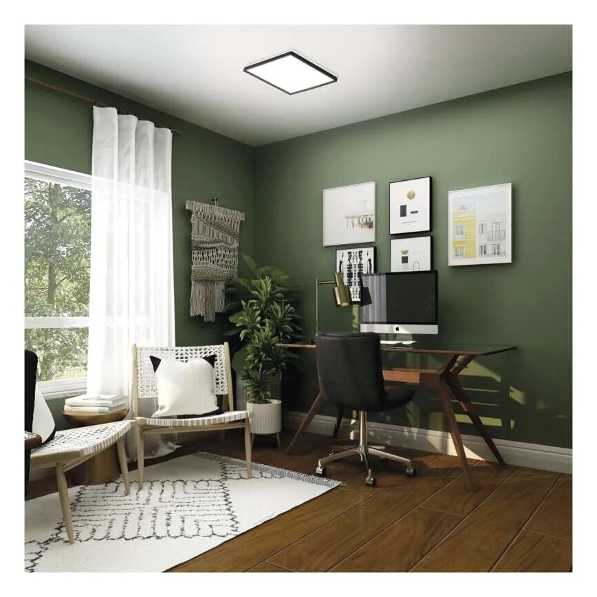 LED Stropní svítidlo FLORI LED/22W/230V 4000K černá 42x42 cm