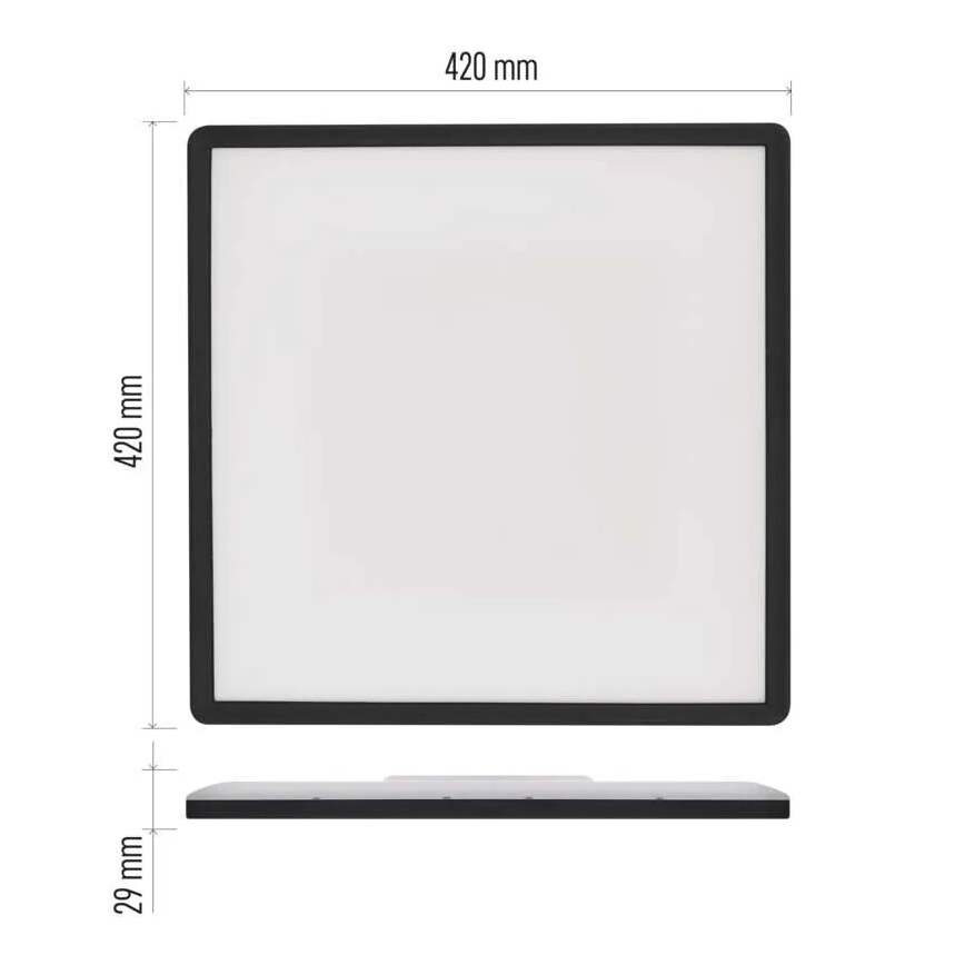 LED Stropní svítidlo FLORI LED/22W/230V 4000K černá 42x42 cm