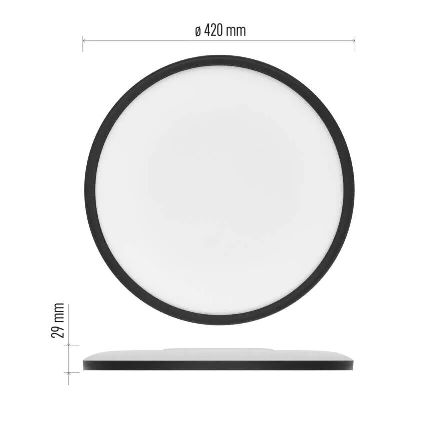 LED Stropní svítidlo FLORI LED/22W/230V 4000K černá pr. 42 cm