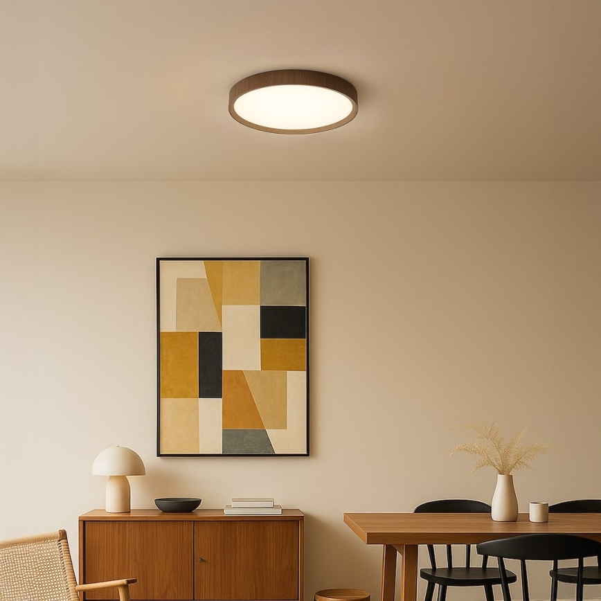 LED Stropní svítidlo FOREST LED/24W/230V pr. 39 cm hnědá