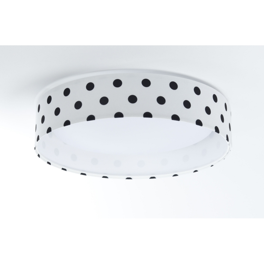 LED Dětské stropní svítidlo GALAXY KIDS LED/24W/230V puntíky bílá/černá