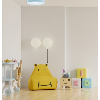 LED Dětské stropní svítidlo GALAXY KIDS LED/24W/230V puntíky tyrkysová/bílá