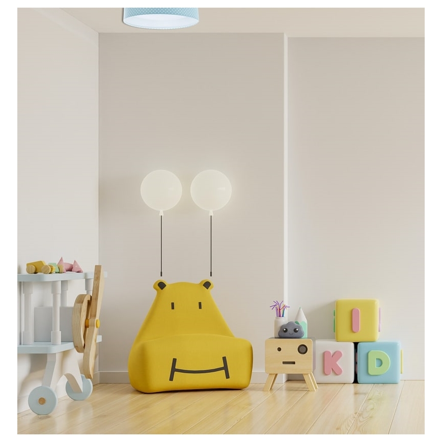 LED Dětské stropní svítidlo GALAXY KIDS LED/24W/230V puntíky tyrkysová/bílá