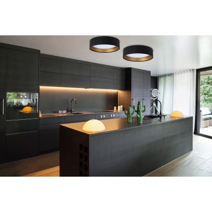 LED Stropní svítidlo GALAXY LED/24W/230V pr. 44 cm černá/zlatá