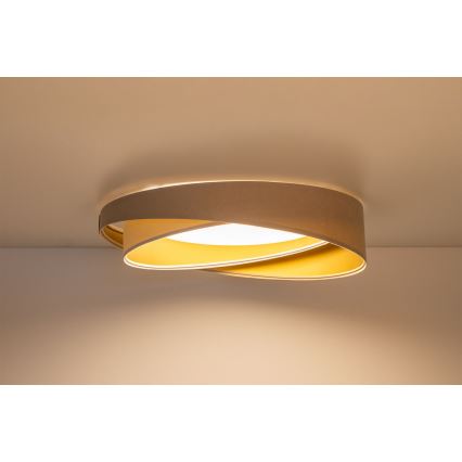 LED Stropní svítidlo GALAXY MODERN LED/24W/230V pr. 55 cm béžová/bílá/zlatá