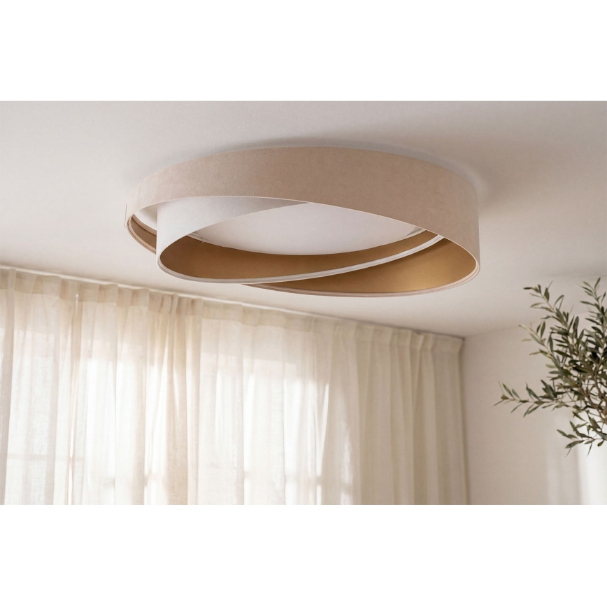 LED Stropní svítidlo GALAXY MODERN LED/24W/230V pr. 55 cm béžová/bílá/zlatá