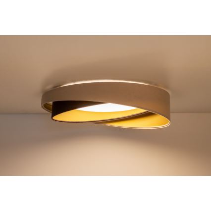 LED Stropní svítidlo GALAXY MODERN LED/24W/230V pr. 55 cm béžová/hnědá/zlatá