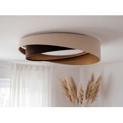 LED Stropní svítidlo GALAXY MODERN LED/24W/230V pr. 55 cm béžová/hnědá/zlatá