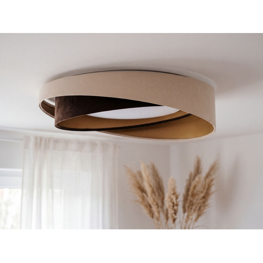 LED Stropní svítidlo GALAXY MODERN LED/24W/230V pr. 55 cm béžová/hnědá/zlatá