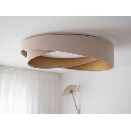 LED Stropní svítidlo GALAXY MODERN LED/24W/230V pr. 55 cm béžová/zlatá