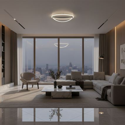 LED Stropní svítidlo HALO LED/38W/230V pr. 50 cm černá