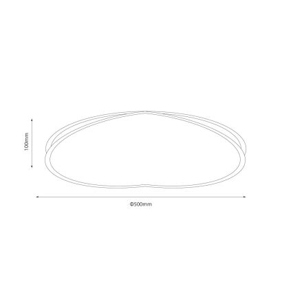 LED Stropní svítidlo HALO LED/38W/230V pr. 50 cm černá