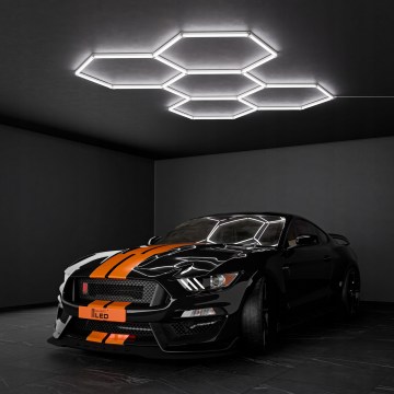 LED Stropní svítidlo HEXAGON LED/240W/85-265V 6500K 298x209 cm CRI 90 IP44 bílá