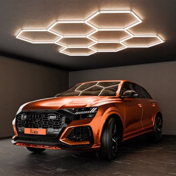 LED Stropní svítidlo HEXAGON LED/280W/85-265V 4000K 313x298 cm CRI 90 IP54 bílá