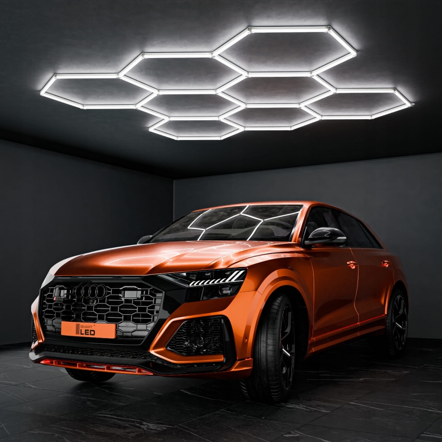 LED Stropní svítidlo HEXAGON LED/280W/85-265V 6500K 313x298 cm CRI 90 IP54 bílá