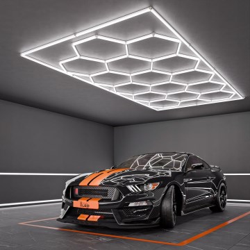 LED Stropní svítidlo HEXAGON LED/696W/85-265V 6500K 484x243 cm CRI 90 IP44 bílá