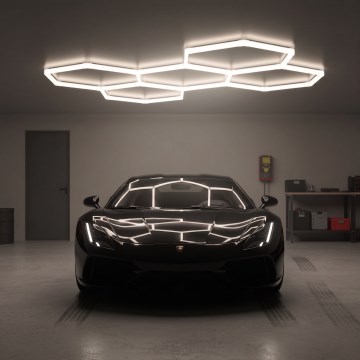 LED Stropní svítidlo HEXLINE LED/216W/230V 4000K 208x300 cm bílá