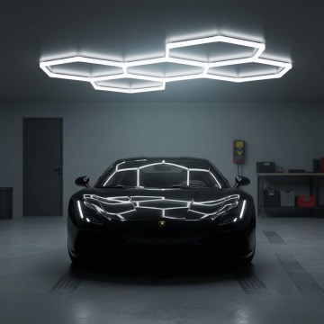 LED Stropní svítidlo HEXLINE LED/216W/230V 6500K 208x300 cm bílá