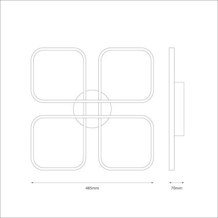 LED Stropní svítidlo HIDALGO LED/40W/230V černá